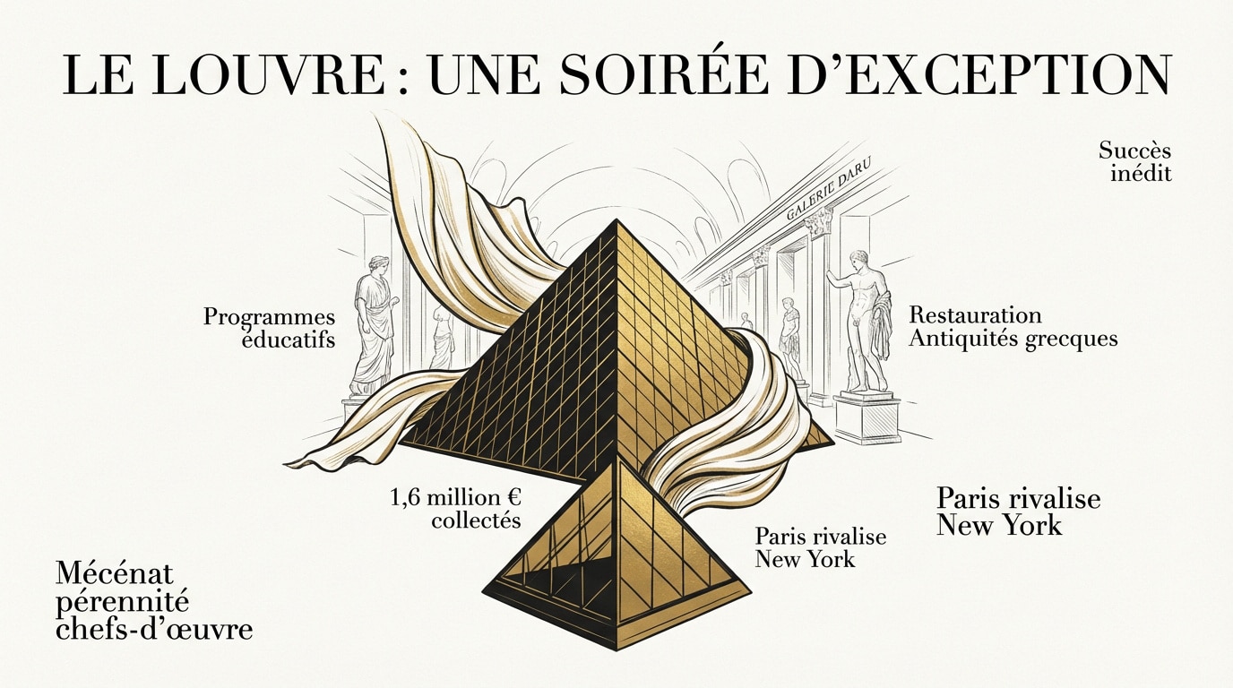 Soirée de gala caritative dans la galerie Daru au musée du Louvre