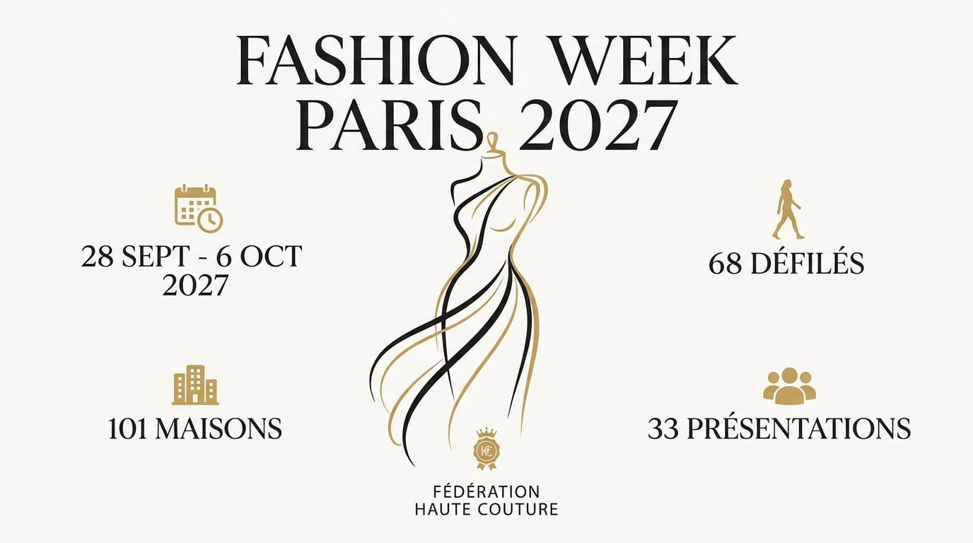 Calendrier officiel et chiffres clés de la Fashion Week de Paris 2027