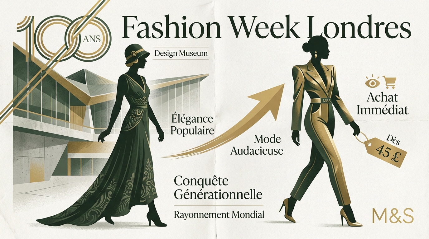 Défilé Marks & Spencer à la London Fashion Week au Design Museum présentant la collection anniversaire